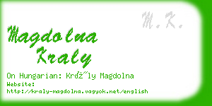 magdolna kraly business card